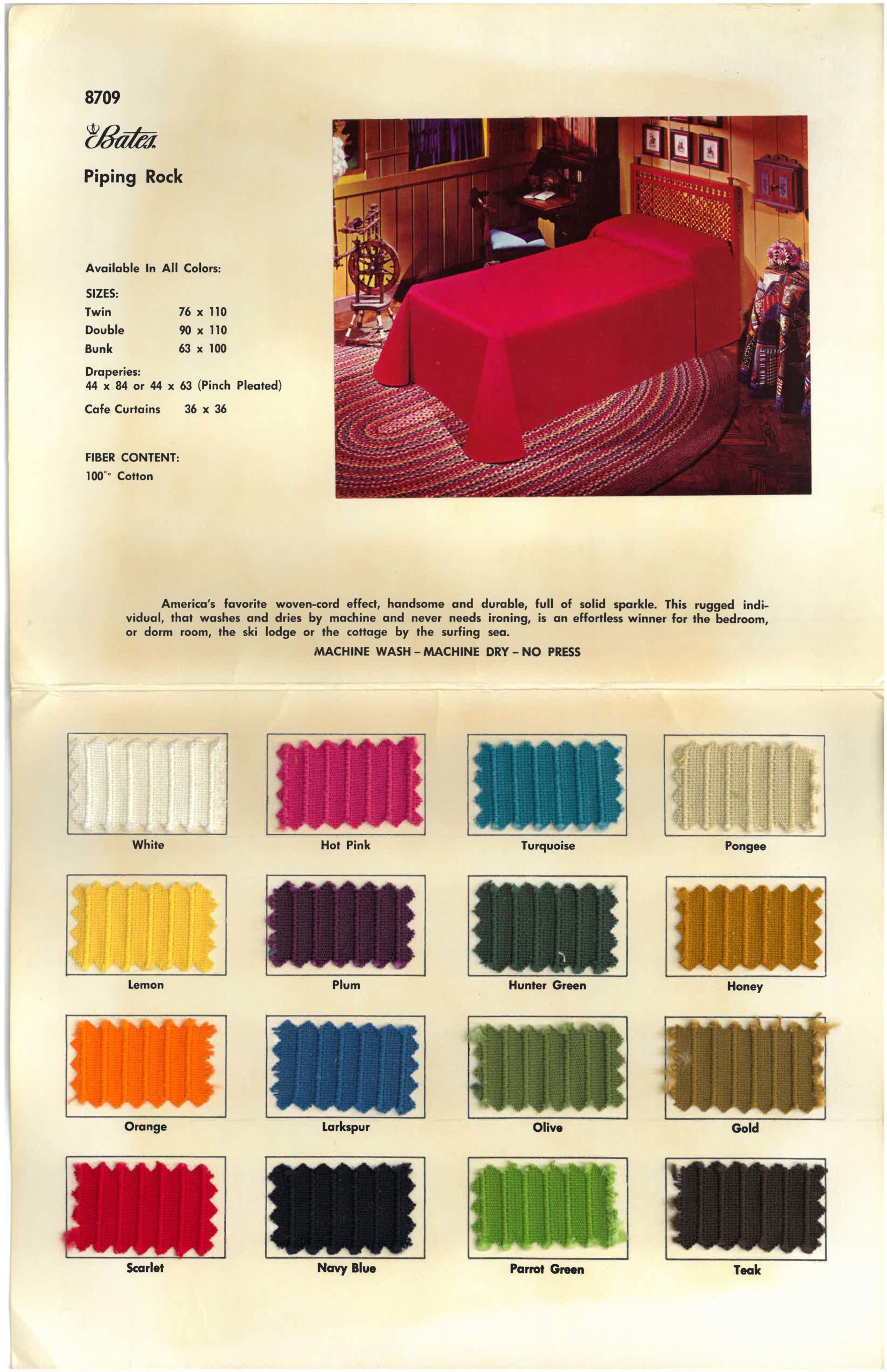 June 2023 “Piping Rock” Bedspread Catalog Maine MILL
